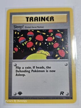 #15 Pokemon 1st Edition "Sleep!" (Rocket's Secret Machine) trainer card